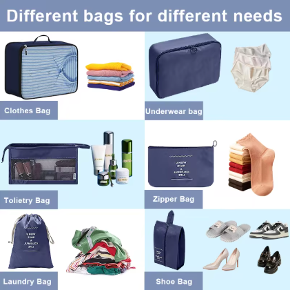 8 in 1 Travel Bag Pouches